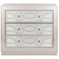 Safavieh Catalina 3 Drawer Chest with Champagne; Mirror & Nickel Handle CHS6400A